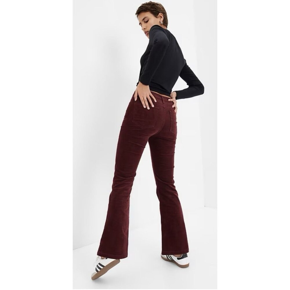 GAP Women's Brown Corduroy 70s Flare High Rise Jeans Size 32/14 Tall MSRP $79.95